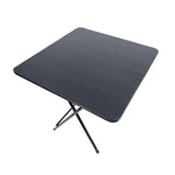 Walbest Foldable Dinner Table for 4, Square Solid MDF 4 Persons Home office Study Computer Desk Home Improvement Black Walbest