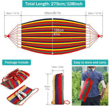 MOSFiATA Camping Hammock 550lb Upgraded Thickened 320G Durable Canvas Fabric Single Hammocks with Two Anti Roll Balance Beam and Sturdy Metal Knot Tree Straps for Camping, Patio, Backyard, Outdoor MOSFiATA