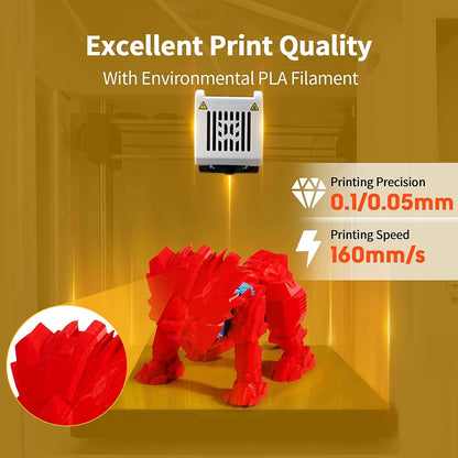 AOSEED X-MAKER 3D Printer for Kids and Beginners, Fully Assembled High-Speed 3D Printer with Leveling-Free Bed, Wi-Fi Printing, Silent, High Precision Small 3D Printer with App, PLA Filament  - WoodArtSupply