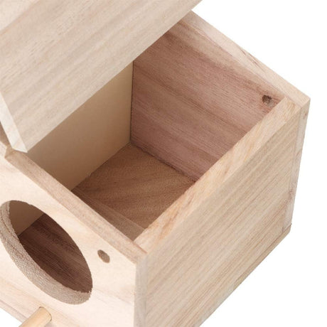 Parakeet Nesting Box, Small Wooden Bird House, Bird House Budgie Wood Breeding Box Pet Bird Nests House for Parrots Swallows, Breeding Box Cage Birdhouse Accessories Cyrank