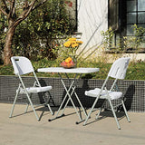 Lakhow 30 Inch,Adjustable Folding Laptop Table TV Tray, Height Adjustable Folding Computer Desk, White Granite Lakhow