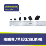 American Fireglass Medium Lava Rock, 1/2" - 1" | Use in Fireplace, Fire Pit or Bowl | Outdoor & Indoor Volcanic Rock for Natural Gas or Propane Fires | Decorative Landscaping | 10 lb Bag American Fireglass