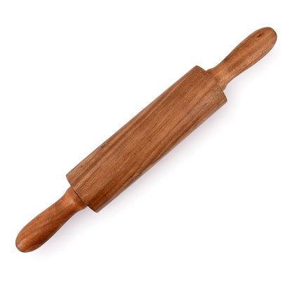 NIRMAN Acacia Wood Rolling Pin for Baking Long Baking Rolling Pin for Pizza, Fondant, Crust, Cookie & More Essential Kitchen utensil tools (16.5" x 2.5" x 2.5")