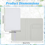 Yeaqee 8 Pcs Sublimation Passport Holder Covers PU Leather Heat Transfer Card Travel Wallet DIY Blank Holder Cover for Passport Business Cards Credit Cards (White) Yeaqee