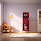 BUTISOW Red Locker Metal Lockers with 1 Door Lockers for Employees Steel Storage Locker with Card Slot Locker for Gym School Home Office Garage, Assembly Required(Red, 54-1 Door) BUTISOW