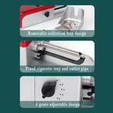 ZIJINGM Fully Automatic Electric Cigarette Rolling Machine, 5.5/6.5/8.0MM Universal Type, 5 Levels of Tightness Adjustment, Anti-Splash Design ZIJINGM