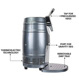 Koolatron 5L Mini Beer Keg Cooler with Dual Taps for Gravity or Pressurized Top Dispensing Kegs, Includes 12V DC and 110V AC Koolatron