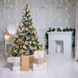 IDATOO Christmas Tree Ornaments Set of 24 Wooden Craved Hanging Craft Decorations for Winter Wonderland, 3D Rustic Farmhouse Christmas Ornaments Holiday Decor for Christmas Tree Home Office (White) IDATOO