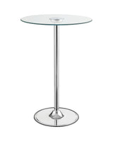 Coaster Home Furnishings Thea LED Bar Table Chrome and Clear Coaster Home Furnishings