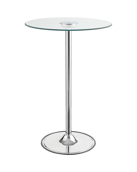 Coaster Home Furnishings Thea LED Bar Table Chrome and Clear Coaster Home Furnishings