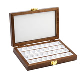 Pufguy Wooden Watercolor Paint Palette, 36 Wells, 4" x 6", Brown, Country Style Pufguy