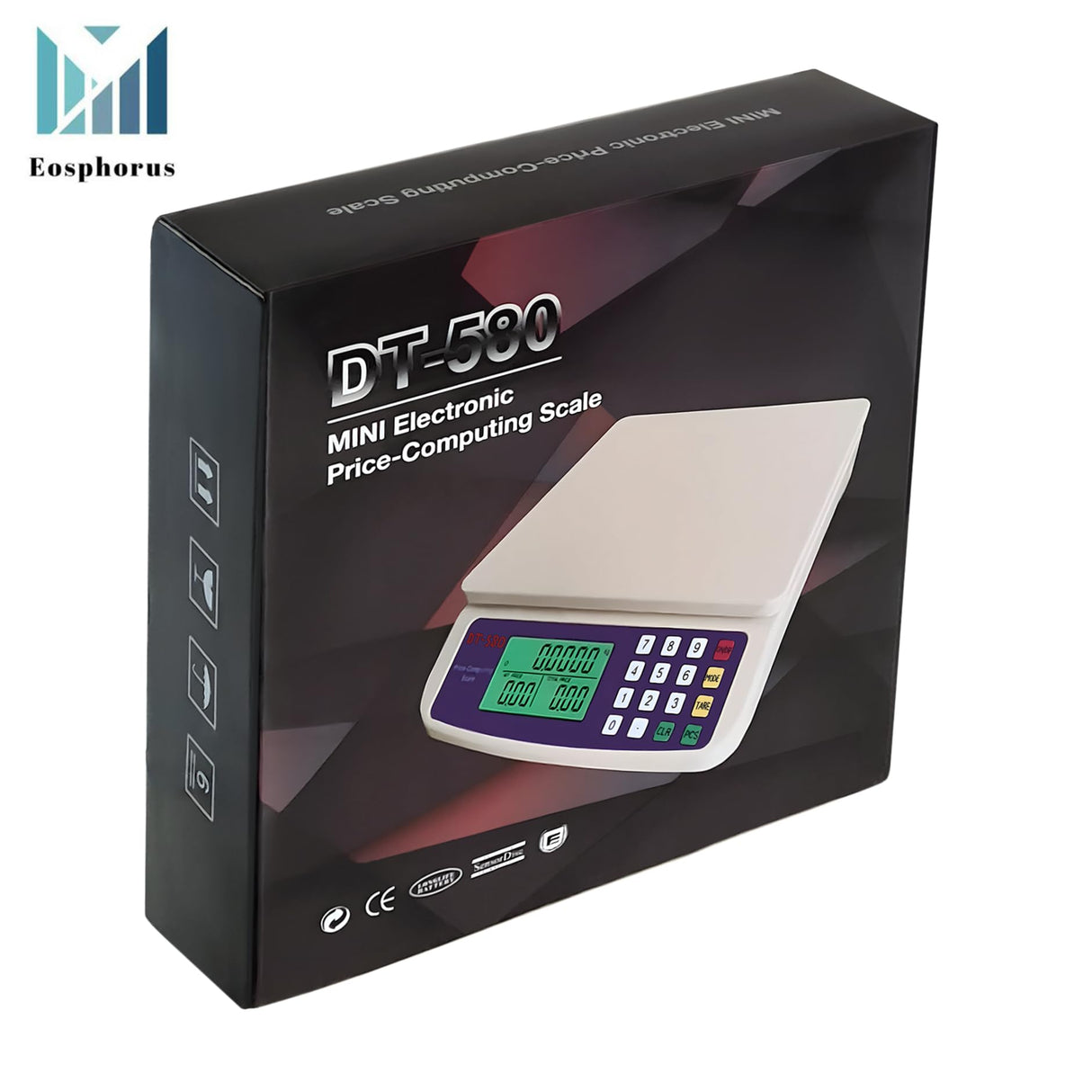 Eosphorus Commercial Food Scale 88lb/40kg Kitchen Scale Deli Scale Digital Meat Scale Price Computing Food Market Restaurant Scales Weighing Pounds, Ounces, Kilograms, Grams Eosphorus