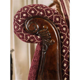 Furniture of America Eli Faux Leather Tufted Sofa in Burgundy and Dark Brown Furniture of America