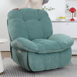EDWELL Green Power Recliner Chair, Massage Rocker Recliner Chairs for Adults with Heated, Oversized Rocker Swivel Chairs for Living Room, Comfy Nursery Rocking Chairs with USB-C Ports and Side Pocket EDWELL