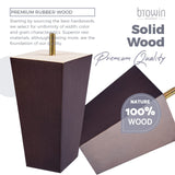 8 inch Solid Wood Furniture Legs, Btowin 4Pcs Mid-Century Modern Wooden Pyramid Replacement Feet with Threaded 5/16'' Hanger Bolts & Mounting Plate & Screws for Sofa Couch Chair Recliner Btowin