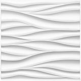 STICKGOO Wave Wall Panels for Interior Wall Decor, White 3D Wall Panels Accent Wall, Paintable 3D Wall Decor Covering Panels for Living Room Bedroom, Pack of 12 Tiles STICKGOO