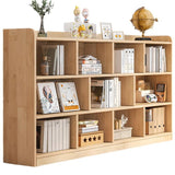 NIUYAO Children's Bookshelf Natural Finish Simplistic Standard Storage Cabinet Vertical Display Shelves FreestandingScratch-Repellent Bookcase Units for Study Office Pantry -39.5" L x 9.5" W x 47" H NIUYAO