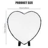 XHKDSYMC 1 PC Sublimation Slate Blanks, Heart Shape Sublimation Blank Slate Rock Stone 7.9x7.9 Inch Sublimation Photo Slate with Display Holder for Heat Press Printing XHKDSYMC