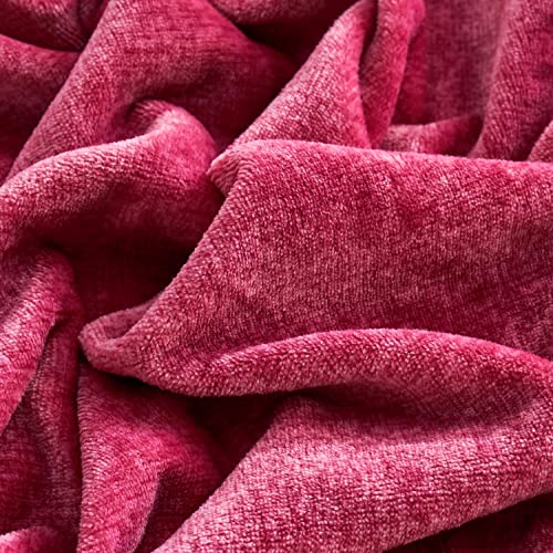YASMENG Extra Soft Wine Red Velvet Plush Fitted Sheet Twin Size with 16” Deep Pocket, Warm Luxury Single Fitted Sheet Only for Fall Winter Spring, Fuzzy Flannel Fleece Mattress Protector Cover YASMENG
