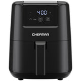 CHEFMAN 2 Qt Mini Air Fryer – Digital Space-Saving Compact Air Fryer with Nonstick and Dishwasher Safe Basket, Quick & Easy Meals in Minutes, Features Digital Timer and Shake Reminder – Black Chefman
