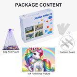 Jigsaw Puzzles Unicorn and Rainbow 1000 Piece Puzzle Christmas Family Games ODAWA