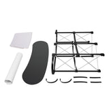 51" Portable Trade Show Counter Curved Pop Up Table Podium Salon Display Booth Corrugated Sidewalls Reception Desk Speech Stand for Checkout Exhibition Promotion Retail PalaUha