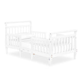 Dream On Me Emma 3 in 1 Convertible Toddler Bed in White, JPMA & Greenguard gold certified, low-to-floor design, built of New Zealand pinewood with the safety of your children in mind Dream On Me