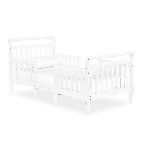 Dream On Me Emma 3 in 1 Convertible Toddler Bed in White, JPMA & Greenguard gold certified, low-to-floor design, built of New Zealand pinewood with the safety of your children in mind Dream On Me