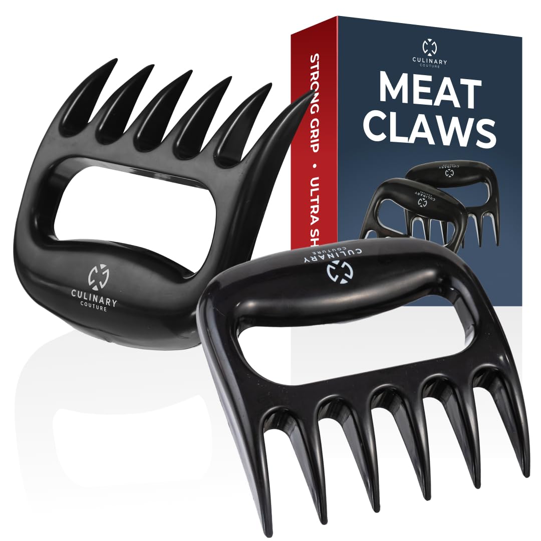 Culinary Couture Black Meat Shredder Claws - Bear Claws for Shredding Meat - Claws for Pulled Pork, Chicken Shredder Tool - Perfect for BBQ Gifts