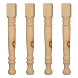 Osborne Husky Farm Dining Table Legs in Knotty Pine (Set of Four), Replacement Table Legs for Dining Table or Desk, Unfinished Wooden Posts, Sanded and Ready to be Stained Osborne Wood Products