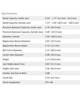 Lathe Chuck, 4-Jaw 4", Independent with Adapter - High Grade Steel - Includes a chuck key and reversible jaws, LittleMachineShop.com (1697) LittleMachineShop.com