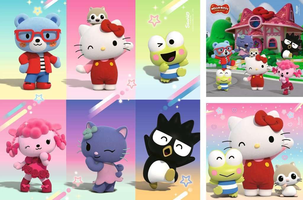 Ravensburger Children's Puzzle 12001035 - Abenteuer in Cherry Town - 3x49 Teile Hello Kitty Puzzle for Children from 5 Years, White Ravensburger