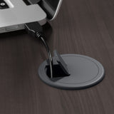 Bush Business Furniture Cabot Desks for Home Office with Storage and Chrome Hardware, Elegant Computer Table with Drawers, 60W, Heather Gray Bush Business Furniture