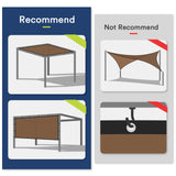 VICLLAX 90% Shade Fabric Sun Shade Cloth Privacy Screen with Reinforced Grommets for Outdoor Patio Garden Pergola Cover Canopy 10x10 FT, Mocha VICLLAX