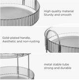 HBlife 360° Rotating Makeup Organizer, 2 Tier Spinning Perfume Skincare Organizer Large Capacity Cosmetic Storage for Bathroom, Vanity, Countertop, Grey HBlife