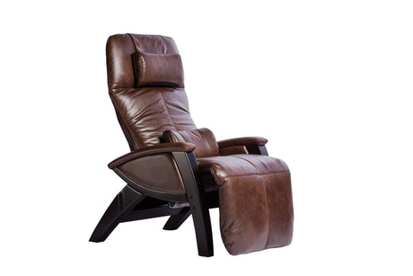 Svago ZGR Plus SV-395 Dual Power Infinite Position Zero Anti Gravity Recliner with Heat and Massage - Chestnut Faux Leat Cozzia