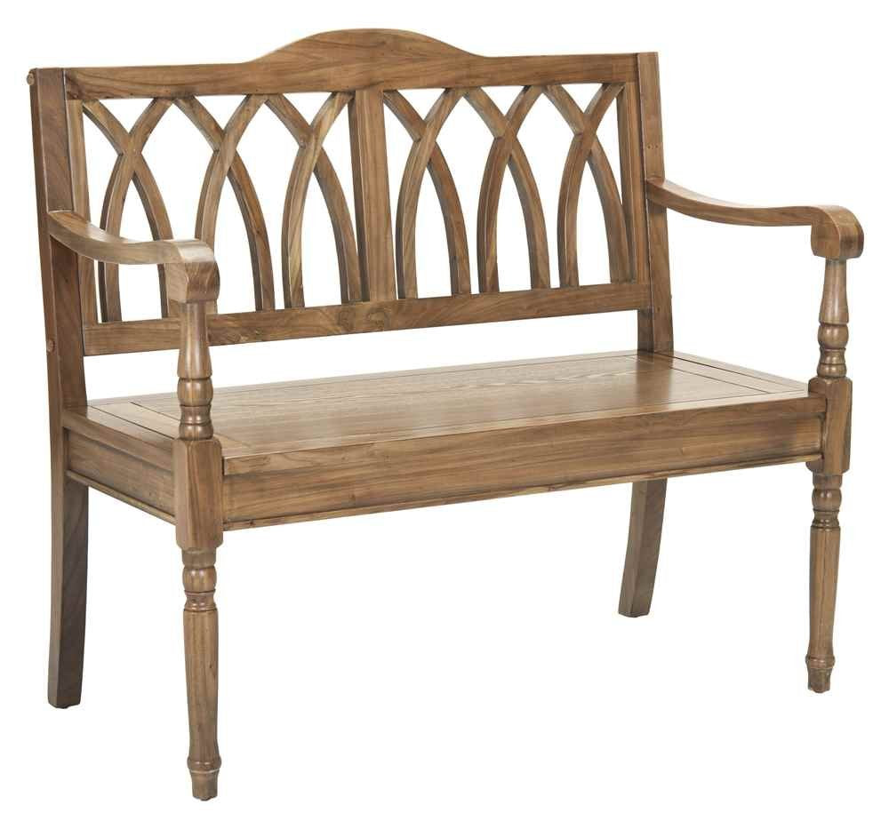 Safavieh American Homes Collection Benjamin Oak Bench - WoodArtSupply