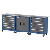 LARBANKE Combination Tool Cabinet,3 Different Types of Tool Cabinets with Connecting Buckle:5-Drawer/7-Drawer/Double-Door Tool Cabinet,Individually Usable,Large Rolling Tool Chest with Wheels LARBANKE