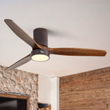 Sofucor Ceiling Fan 52'' Low Profile Ceiling Fan with Lights Remote Control Wood Blades Dimmable Light Reversible DC Motor Modern Ceiling Fan for Kitchen, Bedroom, Basement, Dining, Living Room Coffee Sofucor