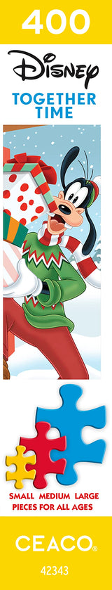 Ceaco - Disney Holiday - Together Time - Mickey & Friends Holiday - 400 Piece Jigsaw Puzzle Ceaco