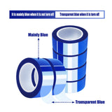 MEBMIK 6 Rolls 20mm x16m(52FT) Blue Heat Tape High Temperature Heat Resistant Tape Heat Transfer Tape for Heat Sublimation Press Vinyl,No Residue MEBMIK