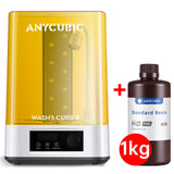 ANYCUBIC Wash and Cure 3 Station and Upgraded 8K 3D Printer Resin (HD Grey, 1KG) ANYCUBIC