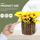 Bark Planter Pot 2pcs Wood Bark Flower Pot Natural Log Succulent Planter Flower Pots for Indoor Plants Rustic Tree Stump Plant Pot Farmhouse Flower Bucket for Home Art Decor ARTIBETTER
