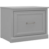 kathy ireland Home by Bush Furniture Woodland Small Shoe Bench with Drawer, 24", Cape Cod Gray (WDS124CG-03) Bush Business Furniture