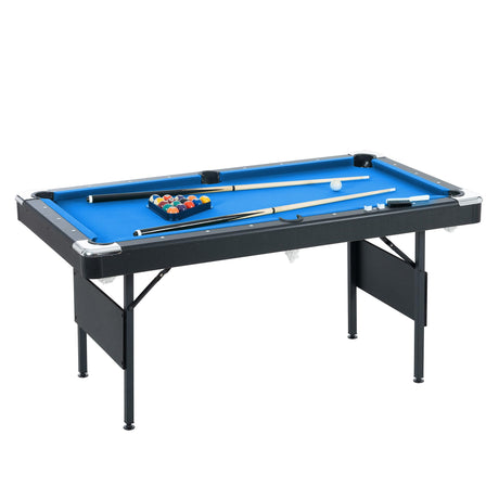 Ditkoko Billiard Table, 65.75" Folding Pool Table with with Balls, Cues, Chalk, Brush and Triangle, Pool Table Set for Family Game Room, Adult Rrec Room, Basements, Man cave or Garage Dithoko