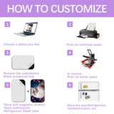 60 PCS Sublimation Magnets Blanks Rectangle Products 30 Pcs Sublimation Blank 30 Pcs DIY Metal Magnetic Kitchen Sublimation Magnet Blanks Bulk 2.76 inch AiDiYGECO