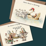 SWAGGIFT Twelve Days of Christmas Card Set,12 Pcs Quirky Funny Christmas Cards Card with Your Custom Message and Envelopes, Christmas Countdown Gift Card Set SWAGGIFT