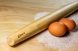 French Rolling Pin for Baking Pizza Dough, Pie & Cookie in wood - Essential Kitchen utensil tools gift ideas for bakers 18 inch Pins ebuns