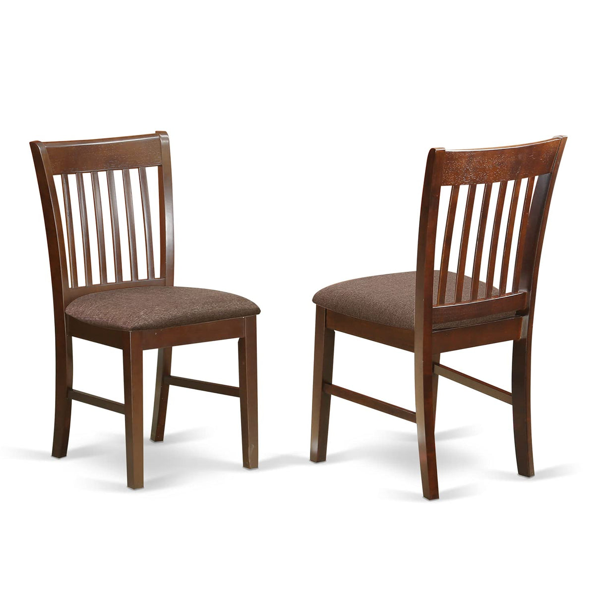 East West Furniture Capri 5 Piece Kitchen Set Includes a Rectangle Room Table and 4 Linen Fabric Upholstered Dining Chairs, 36x60 Inch, Mahogany East West Furniture