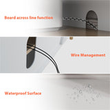 BVIUNTWO TV Stand for 75 Inch TV, Entertainment Center with Storage, 2 Cabinet Media Console Table, Wood Feet, Living Room, Bedroom Furniture,White&Oak BVIUNTWO